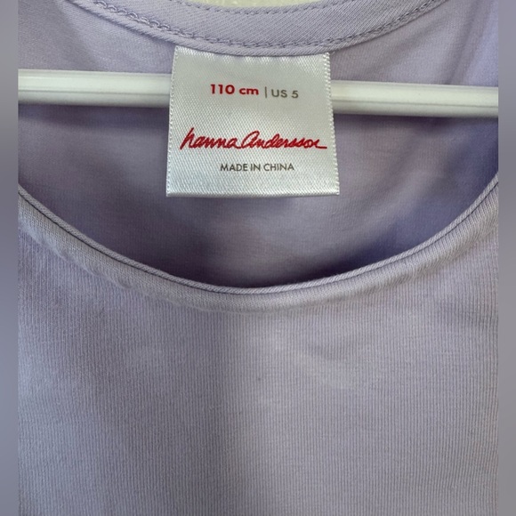Hanna Andersson Lavender ruffle dress girls size 5 Easter dress - Picture 3 of 3